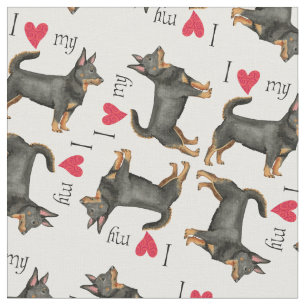 Tissu J'aime mon Lancashire Heeler