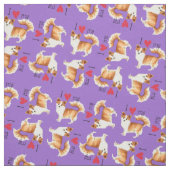 Tissu J'aime mon long manteau Chihuahua (Échantillon)