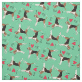 Tissu J'aime mon marcheur de Treeing (Échantillon)