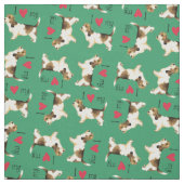 Tissu J'aime mon PBGV (Échantillon)