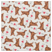 Tissu J'aime mon poseur irlandais (Échantillon)