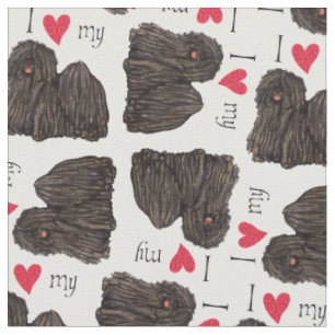 Tissu J'aime mon Puli