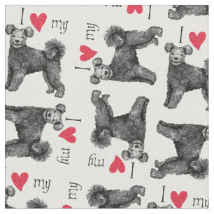 Tissu J'aime mon Pumi
