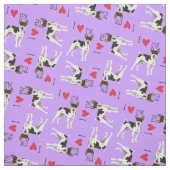 Tissu J'aime mon Rat Terrier (Échantillon)