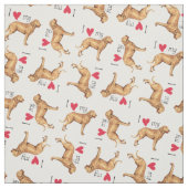 Tissu J'aime mon Retriever de la Baie de Chesapeake (Échantillon)