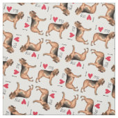 Tissu J'aime mon sang (Échantillon)