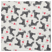 Tissu J'aime mon Schnauzer géant (Échantillon)