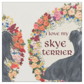 Tissu J'aime mon Skye Terrier (Fermer)