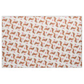 Tissu J'aime mon teckel à cheveux longs (Fat Quarter)