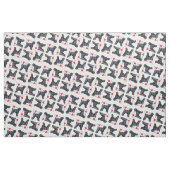 Tissu J'aime mon Terrier russe noir (Fat Quarter)
