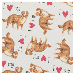 Tissu J'aime mon Toller