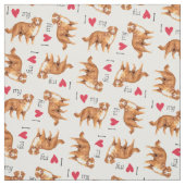 Tissu J'aime mon Toller (Échantillon)