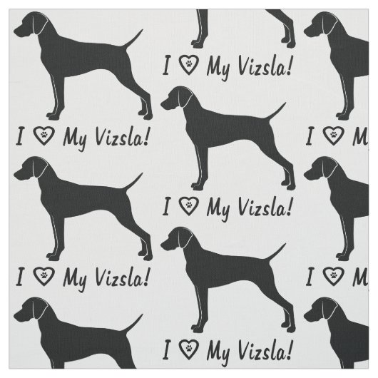 Tissu J'aime mon Vizsla ! (Échantillon)