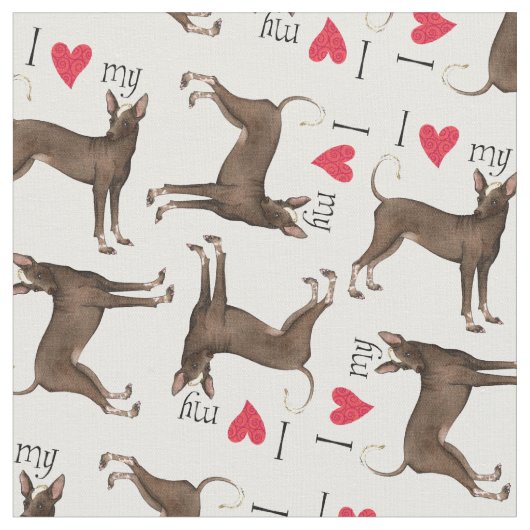 Tissu J'aime mon Xolo (Fermer)