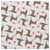 Tissu J'aime mon Xolo (Échantillon)