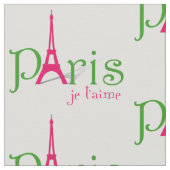 Tissu J'aime Paris (Détail)