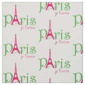 Tissu J'aime Paris (Échantillon)