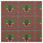 Tissu Jambo Kenya noir rouge vert couleur drapeau (Échantillon)