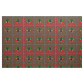 Tissu Jambo Kenya noir rouge vert couleur drapeau (Fat Quarter)