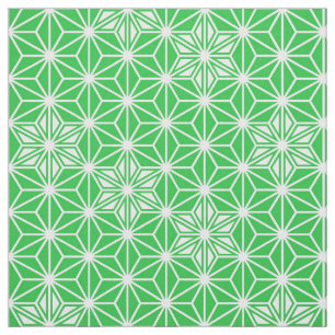 Tissu Japonais Asanoha motif - vert jade
