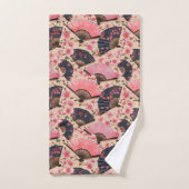 Tissu japonais Kimono inspiré (Serviette à main)