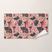 Tissu japonais Kimono inspiré (Serviette à main)