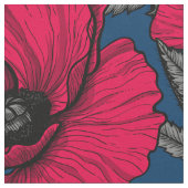 Tissu Jardin à pavot nocturne (Fermer)