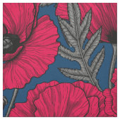 Tissu Jardin à pavot nocturne (Échantillon)