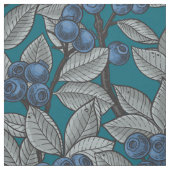 Tissu Jardin aux bleuets, bleu et gris (Échantillon)