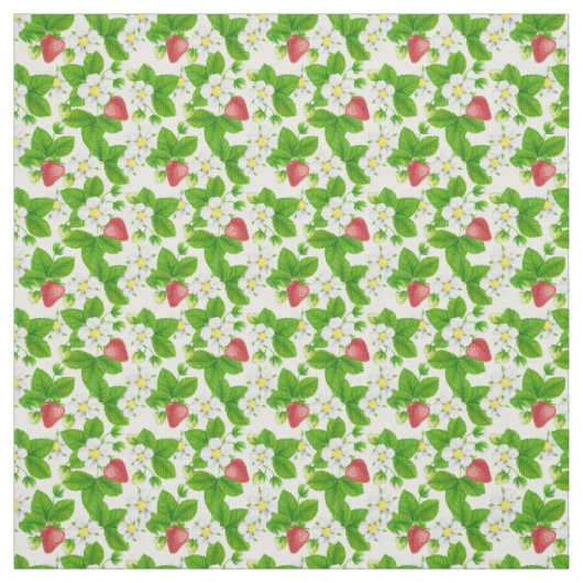 Tissu Jardin aux fraises (Échantillon)
