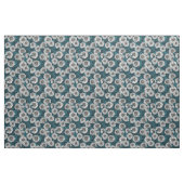 Tissu Jardin blanc Dahlia / feuilles bleus 2 (Fat Quarter)