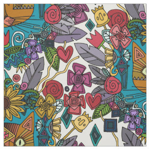 Tissu jardin chaton