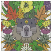 Tissu jardin de groundhog (Fermer)