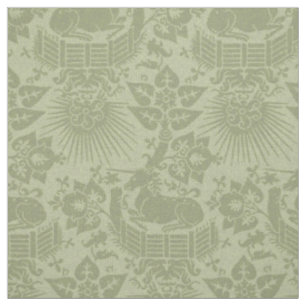 Tissu Jardin de la licorne de la Renaissance, vert du pr