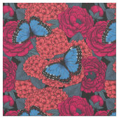 Tissu Jardin de morpho bleu (Fermer)