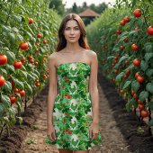 Tissu Jardin de tomates surcultivé