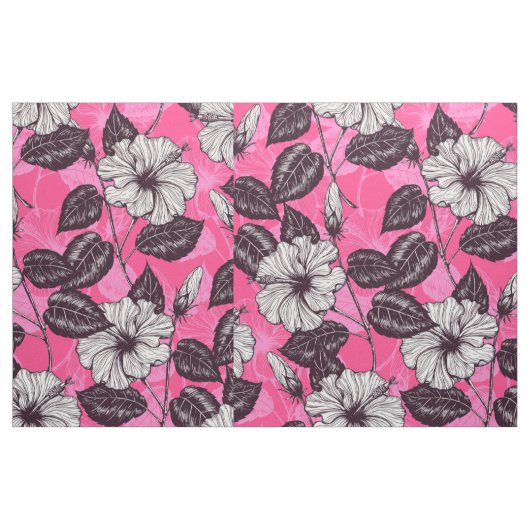 Tissu Jardin des Hibiscus 2 (Fat Quarter)
