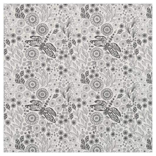 Tissu Jardin des libellules (Échantillon)