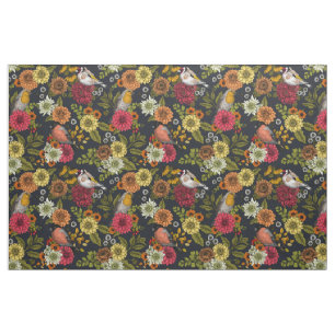 Tissu Jardin d'oiseaux et de fleurs 2