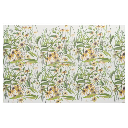 Tissu Jardin marguerrier Jaune et Vert (Yard)
