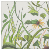 Tissu Jardin marguerrier Jaune et Vert (Échantillon)