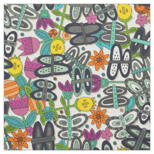 Tissu jardin papillon