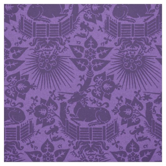Tissu Jardin Renaissance Unicorn, Amethyst (Échantillon)