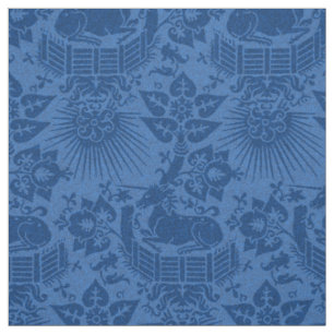 Tissu Jardin Renaissance Unicorn, Bleu Sapphire