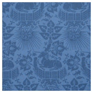 Tissu Jardin Renaissance Unicorn, Bleu Sapphire