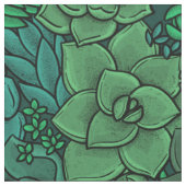 Tissu Jardin succulent en vert (Fermer)