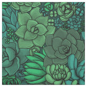 Tissu Jardin succulent en vert (Échantillon)
