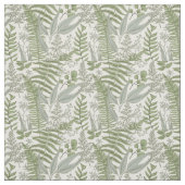 Tissu Jardin vert fleuri (Échantillon)