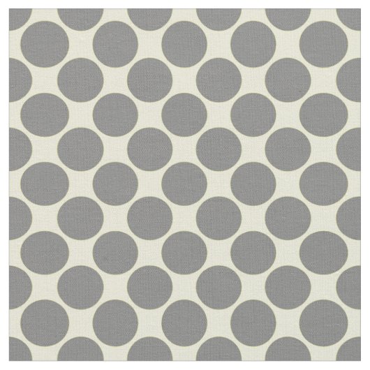 Tissu Jaune avec points gris polka (Fermer)