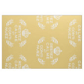 Tissu Jaune blanc français Script Gardez le calme et con (Fat Quarter)